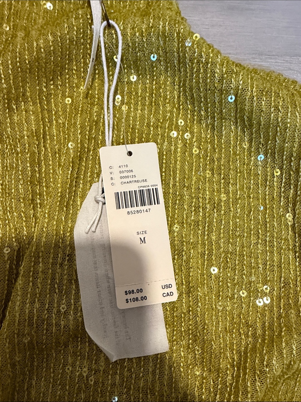 NWT ANTHROPOLOGIE TOP SIZE MEDIUM - Picture 2 of 5